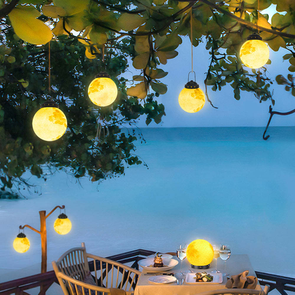 Outdoor Solar Hanging Lamps with Glowing Globes – Ø 15 cm (Ø 5.9") USB