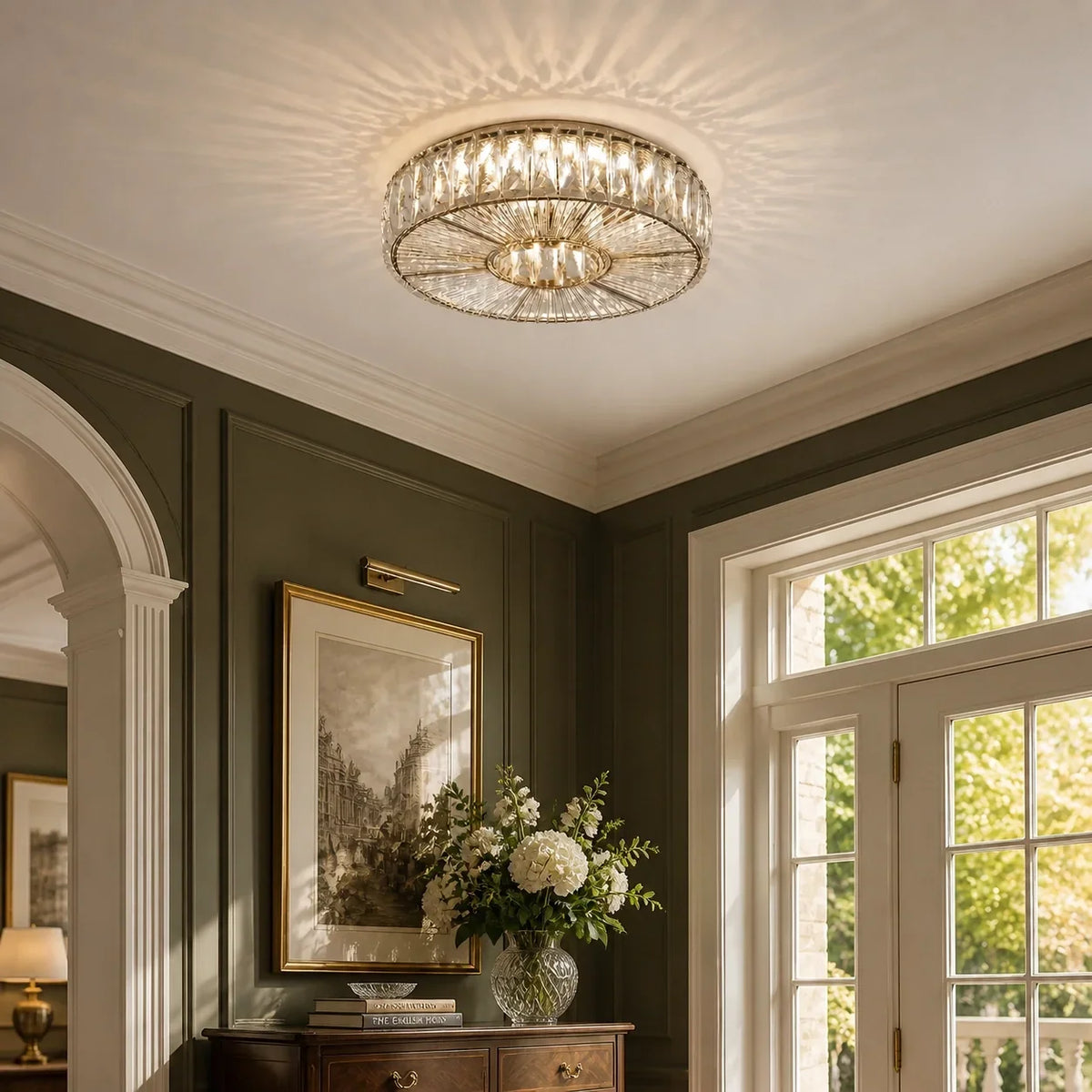 Lumiere Round Glass LED Ceiling Light