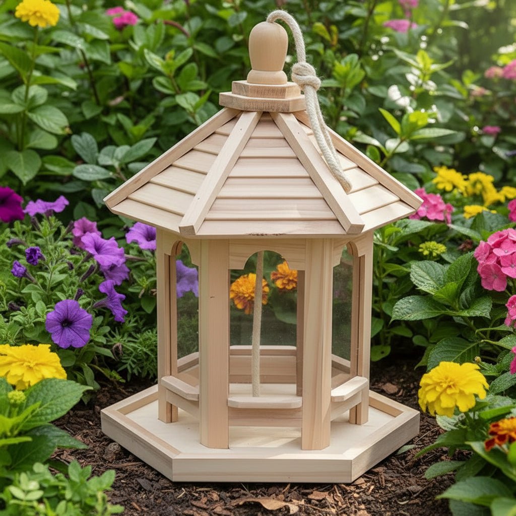 Wattle Hanging Wooden Bird Feeder - product detail 2