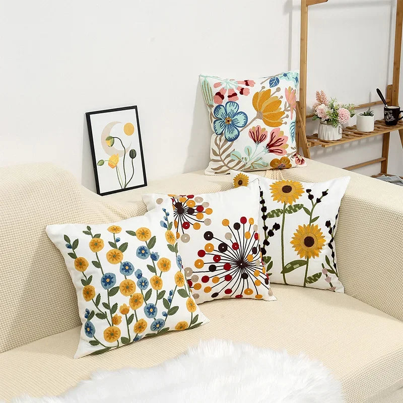 Bloomfield Embroidered Floral Cushion Cover - product detail 4