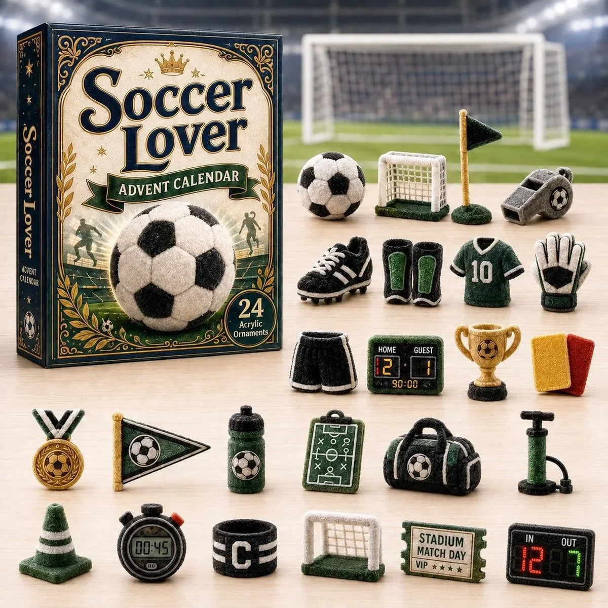 Sports Advent Calendar 2026 with 24 Acrylic Ornaments – Football – image 11