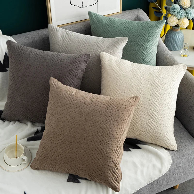 Velvet Cushion Cover with Embroidered Pattern – Product view 5