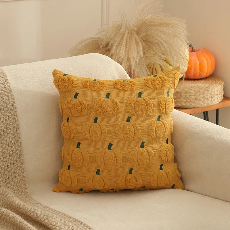Plush Pumpkin Cushion Cover – 45 × 45 cm – Product view 4