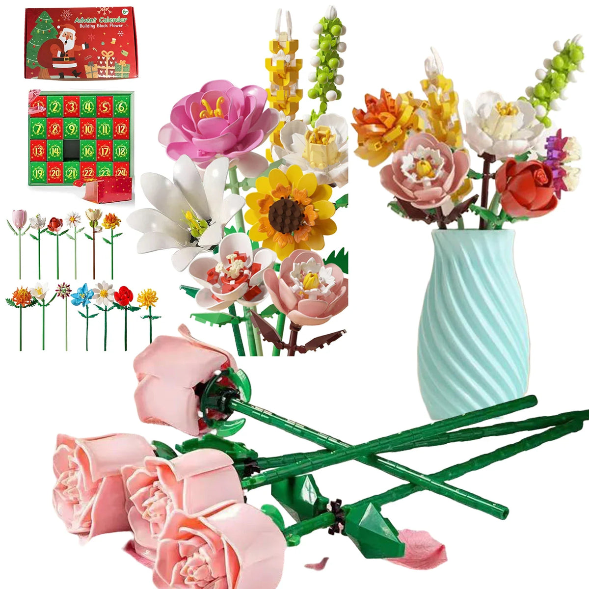 Flower Building Block Advent Calendar 2026 with 24 Builds – image 3