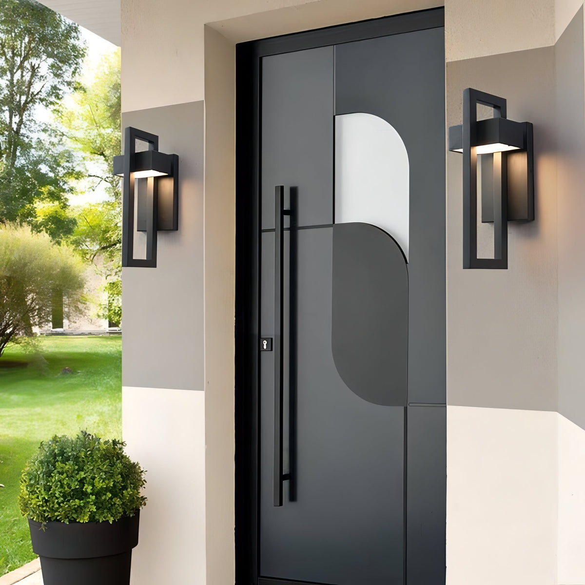 Outdoor LED Wall Sconce Made of Steel – product view