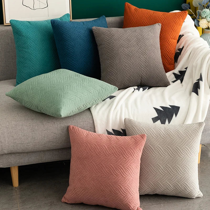 Velvet Cushion Cover with Embroidered Pattern – Product view 6