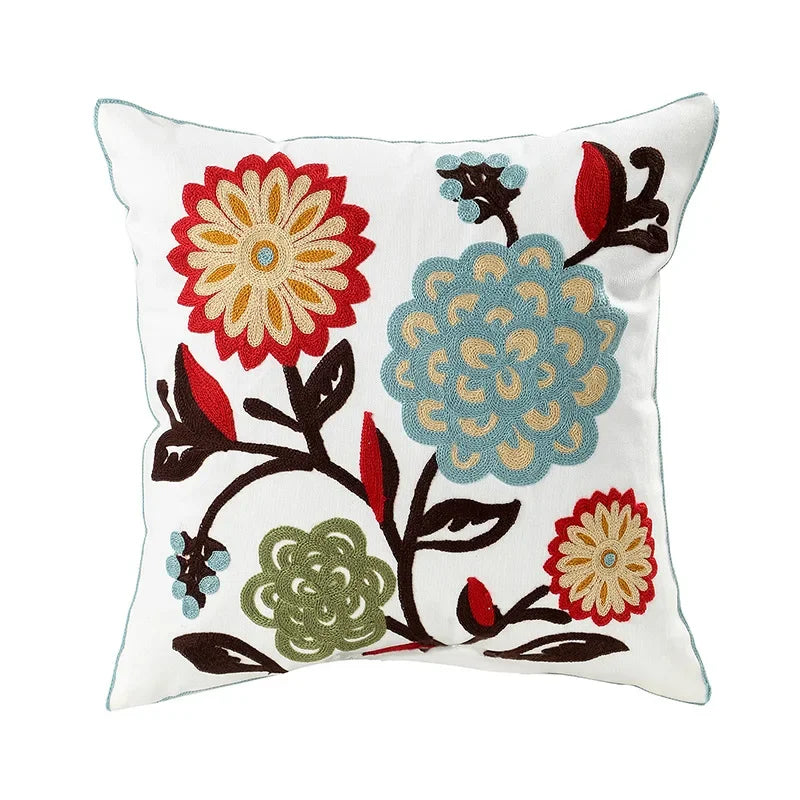 Bloomfield Embroidered Floral Cushion Cover - product detail 13