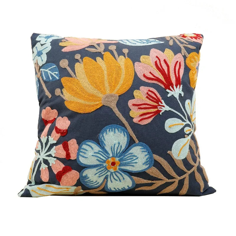 Bloomfield Embroidered Floral Cushion Cover - product detail 5