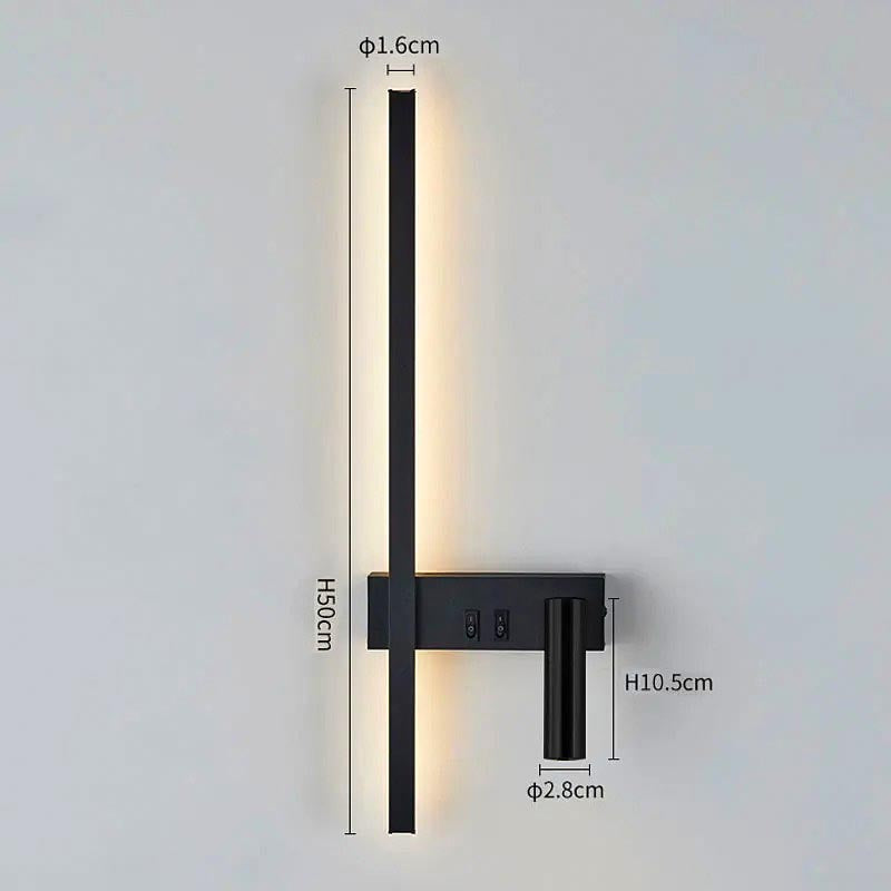 Adjustable Spotlight Wall Lamp – Black R