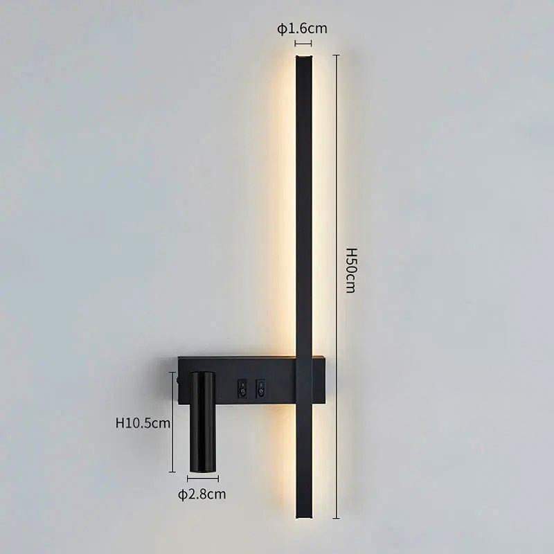 Adjustable Spotlight Wall Lamp – Black L