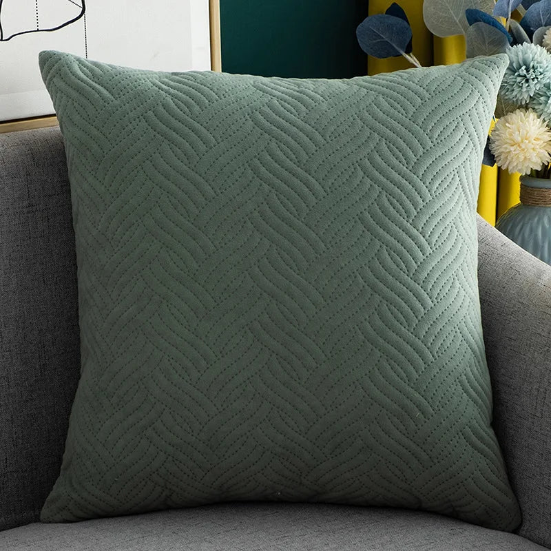 Velvet Cushion Cover with Embroidered Pattern – Product view 7