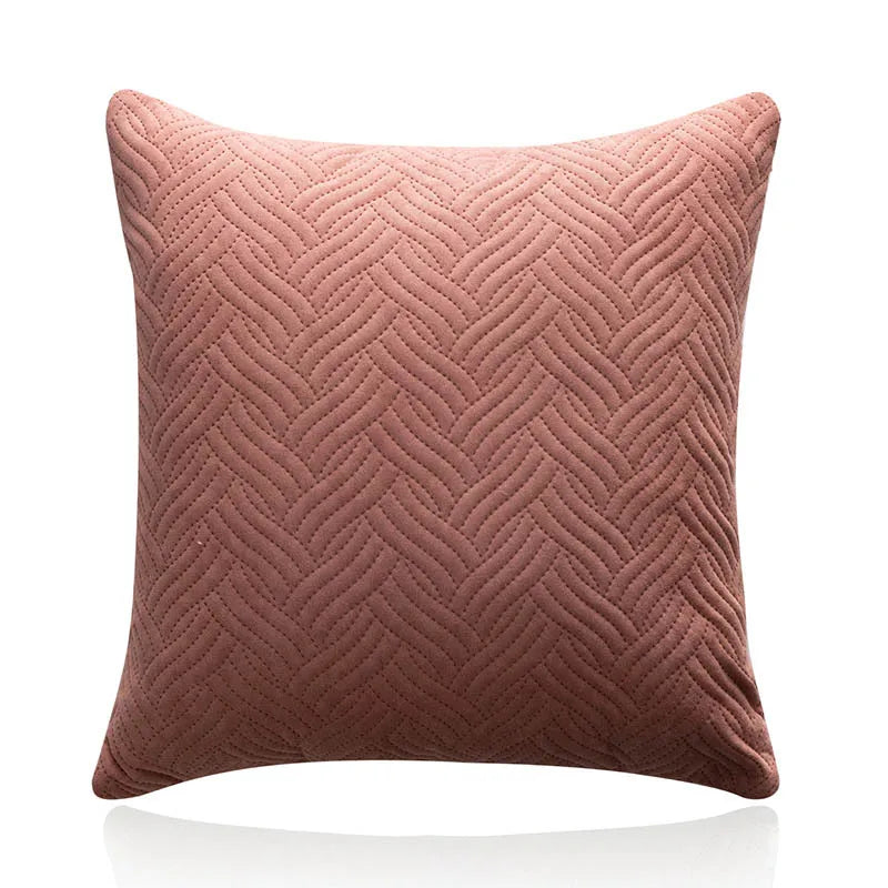 Velvet Cushion Cover with Embroidered Pattern – Main product image