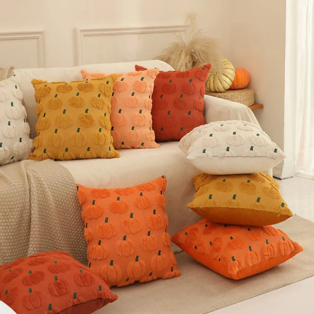 Plush Pumpkin Cushion Cover – 45 × 45 cm – Product view 6