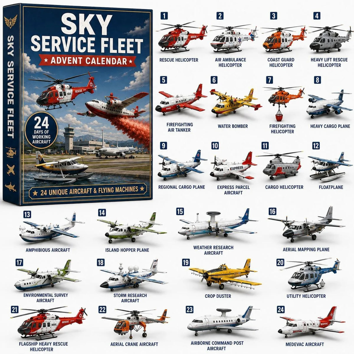 Aircraft and Spacecraft Advent Calendar 2026 – Design 18, Acrylic – image 24