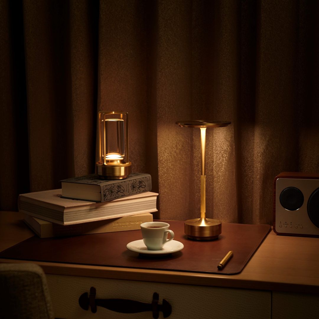 Crystal-Accent Wireless Table Lamp – product view