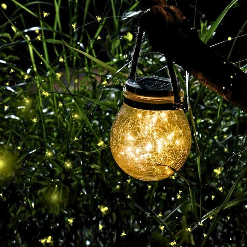 Solar Glass Globe Hanging Lantern – product view