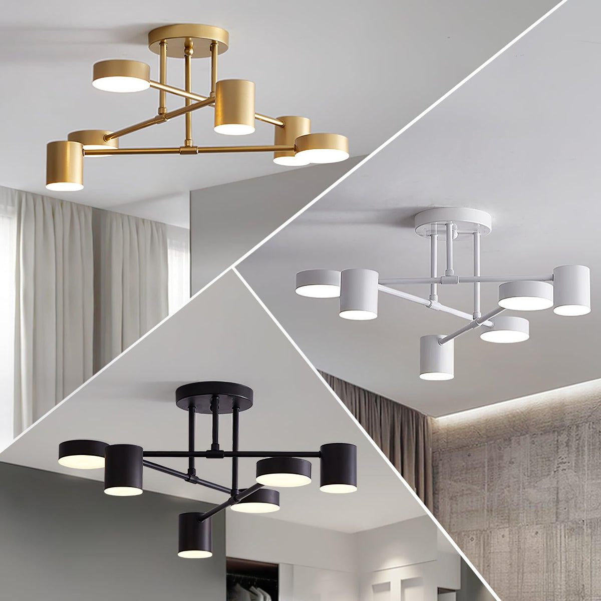 Intersecting-Arm Ceiling Light – product view