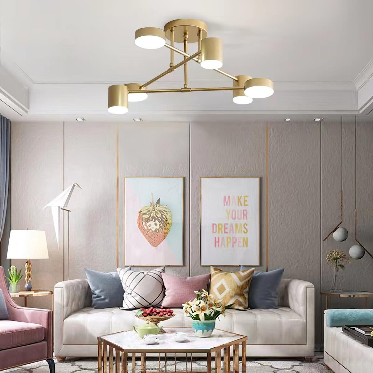 Intersecting-Arm Ceiling Light – product view
