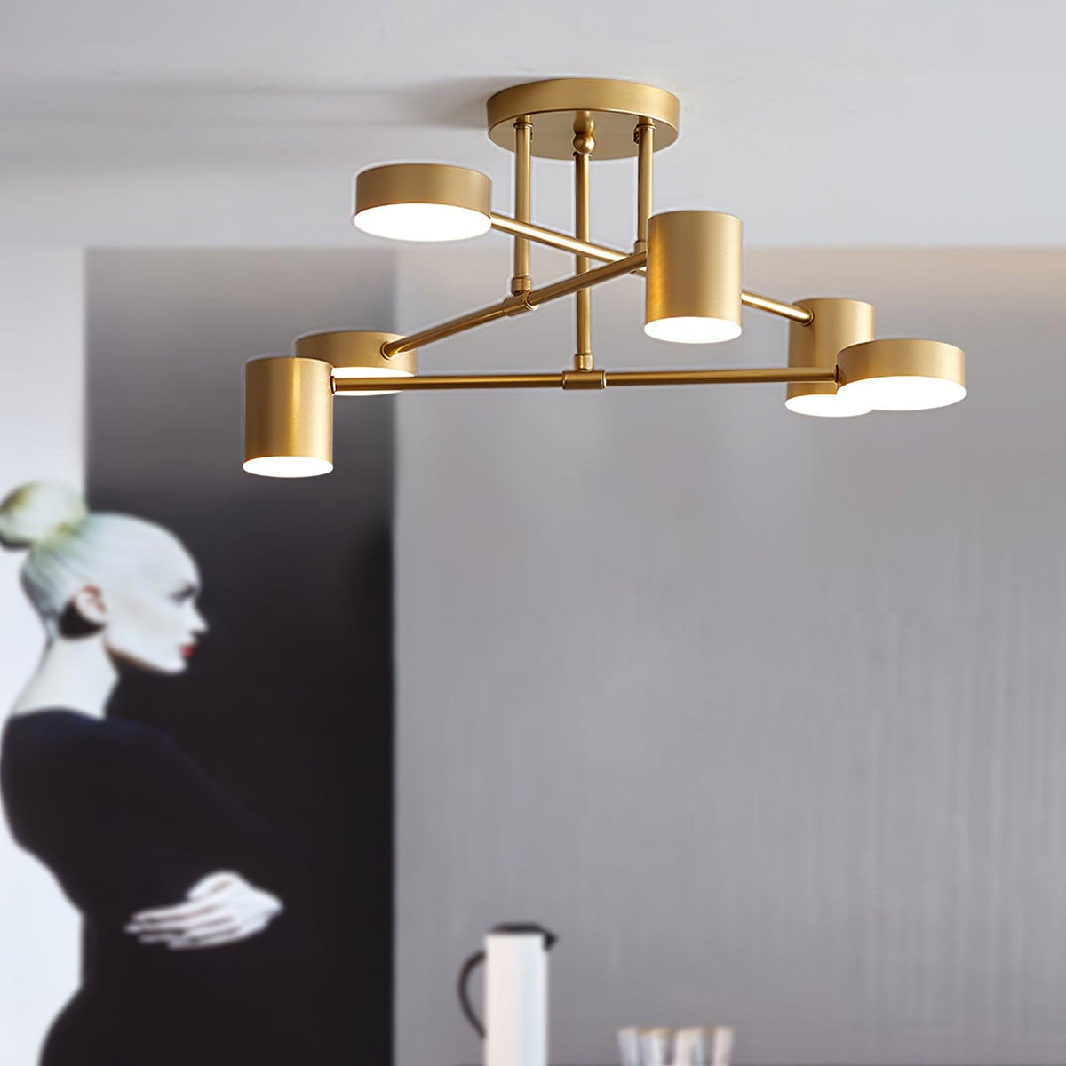 Intersecting-Arm Ceiling Light – product view