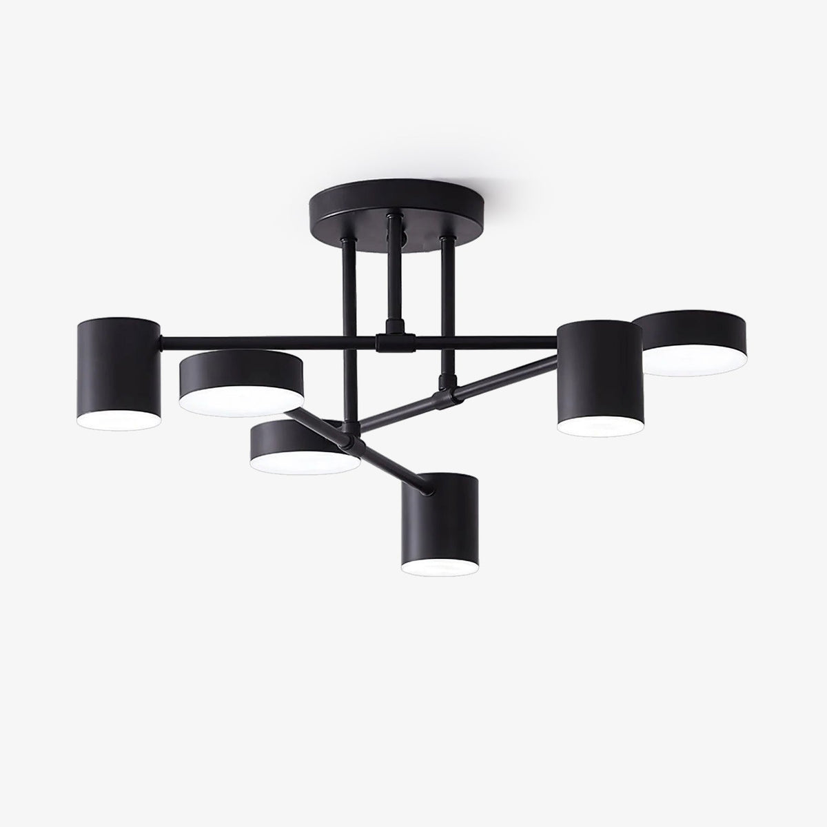 Intersecting-Arm Ceiling Light – Black