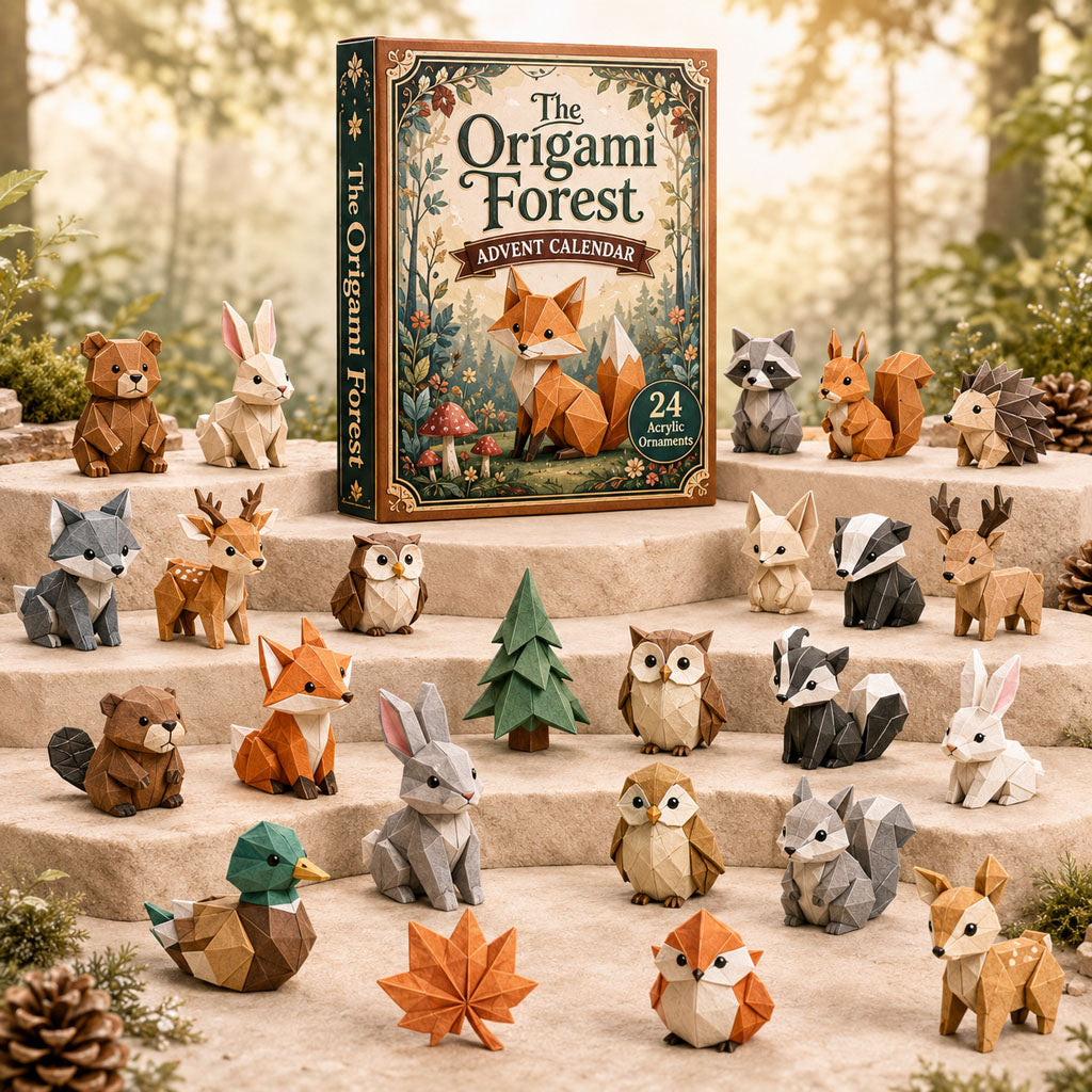 Origami Forest Advent Calendar 2026 with 24 Ornaments – image 1