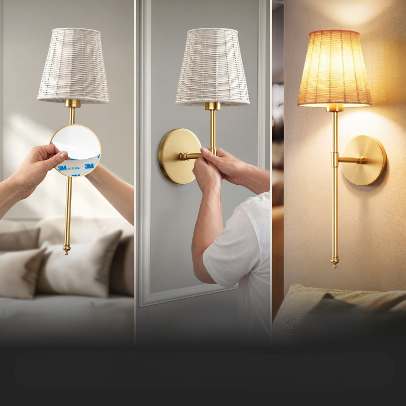 Long-Arm Fabric Wall Sconces, Set of 2 – product view