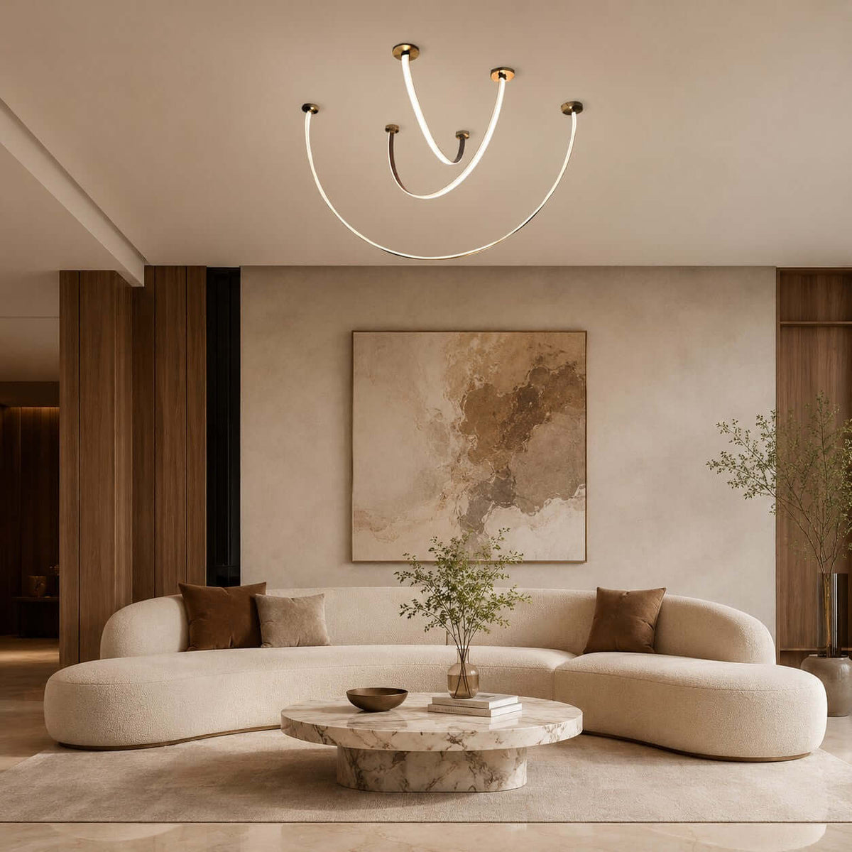 Curved-Arm LED Ceiling Light – product view