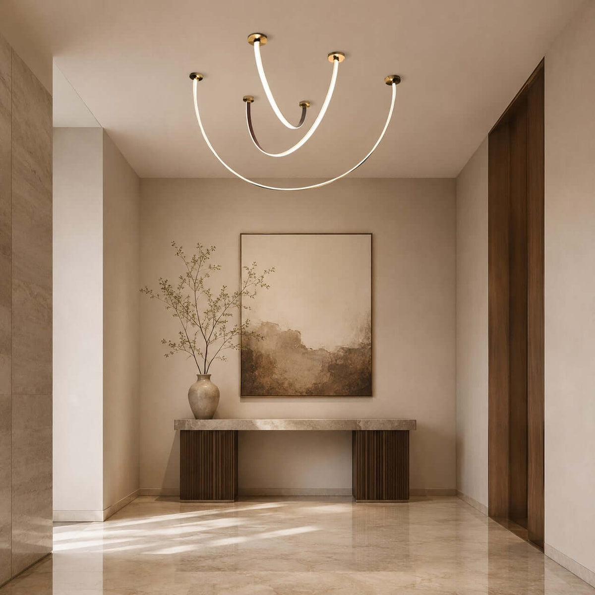 Curved-Arm LED Ceiling Light – product view