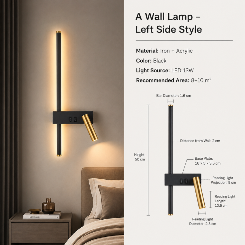 Adjustable Spotlight Wall Lamp – product view