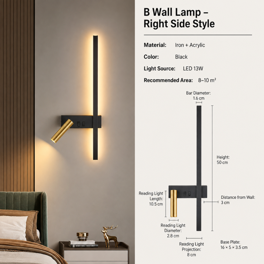 Adjustable Spotlight Wall Lamp – product view