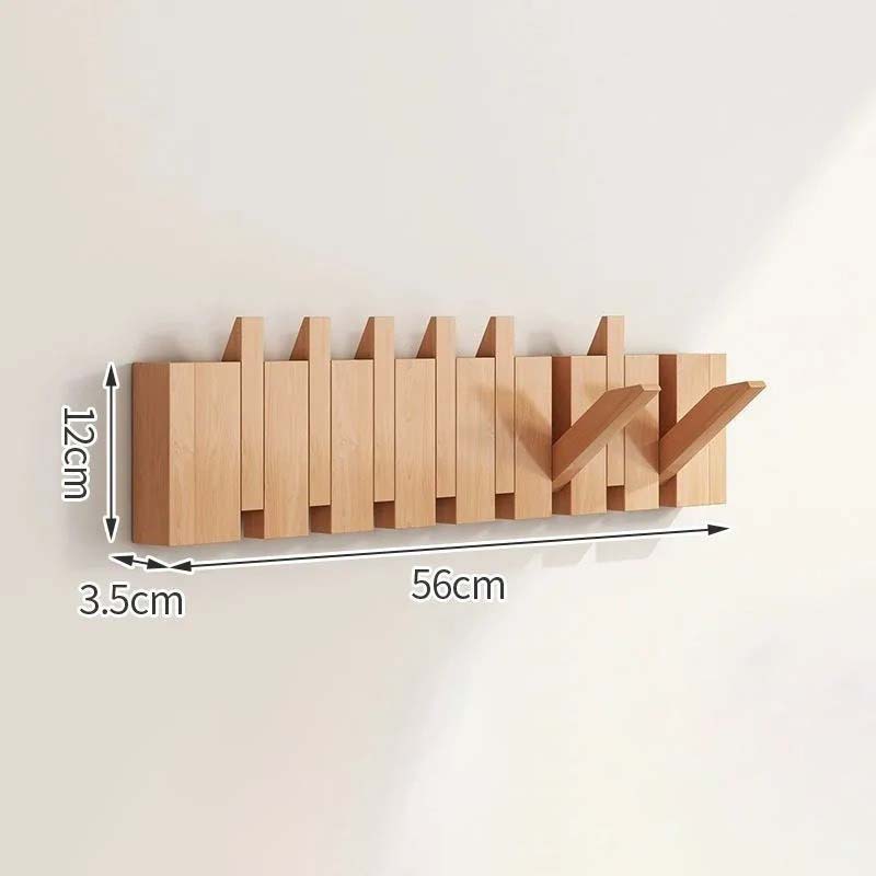 Foldaway Timber Wall Hook Rack - product detail 11