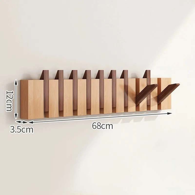 Foldaway Timber Wall Hook Rack - product detail 8