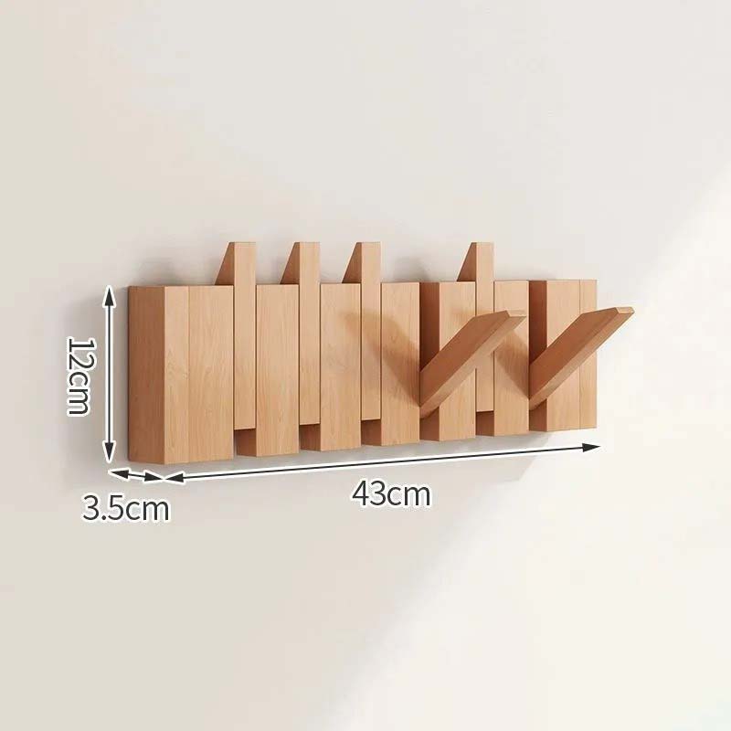 Foldaway Timber Wall Hook Rack - product detail 10