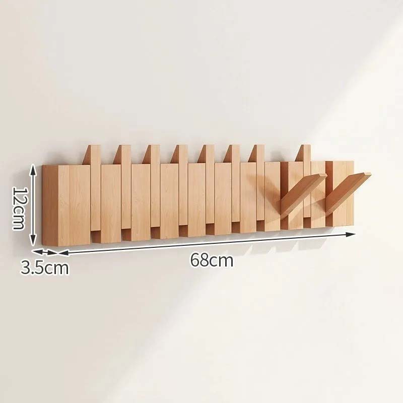 Foldaway Timber Wall Hook Rack - product detail 12