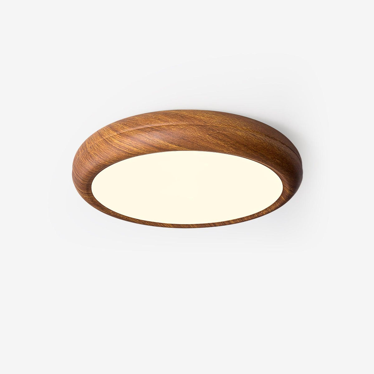 Round Ceiling Lamp with Wood Grain Effect – product view