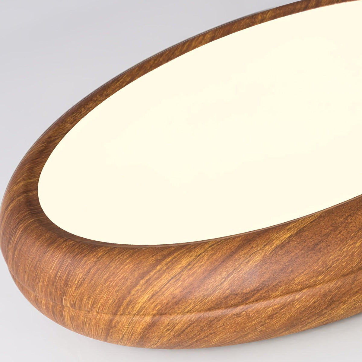 Round Ceiling Lamp with Wood Grain Effect – product view