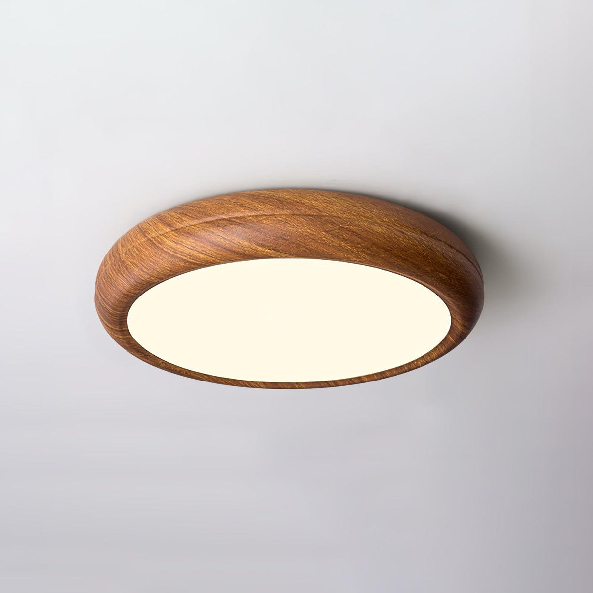 Round Ceiling Lamp with Wood Grain Effect – product view