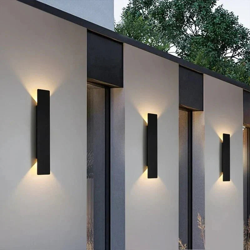 Slim Up and Down Outdoor Wall Light – Black