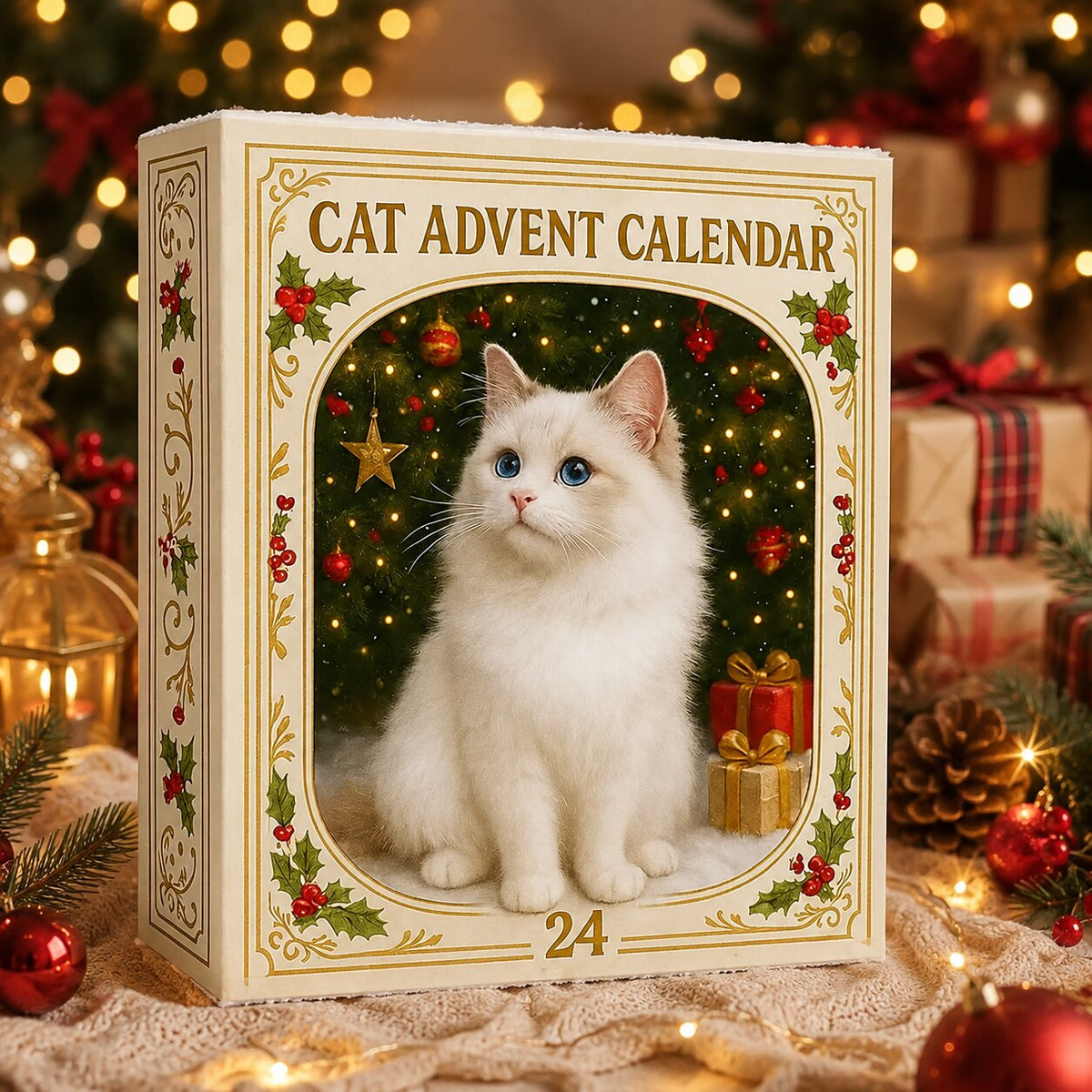 Cat Advent Calendar 2026 with 24 Festive Kitten Ornaments – image 4