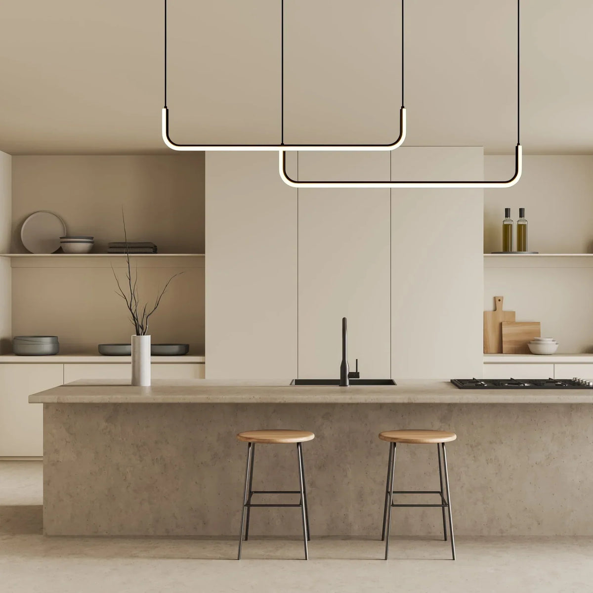 Axis Linear LED Kitchen Island Pendant - product detail 2