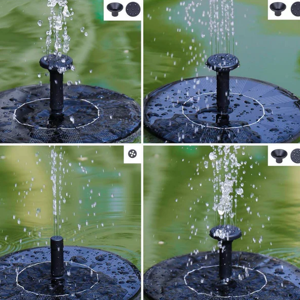 Floating Solar Fountain Pump with 4 Nozzles – Product view 4