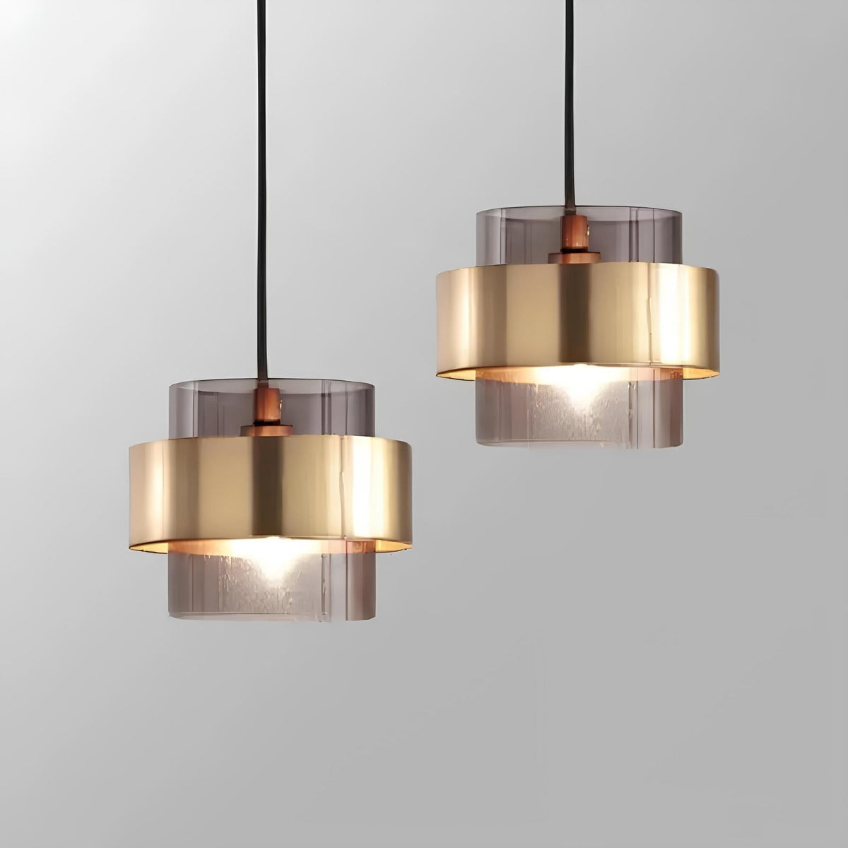 Ring Pendant Lamp with a Glass Cylinder – product view