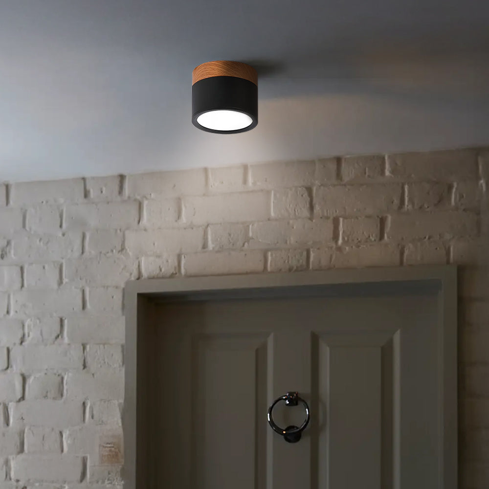 Ceiling Lamp with a Wooden Accent – product view