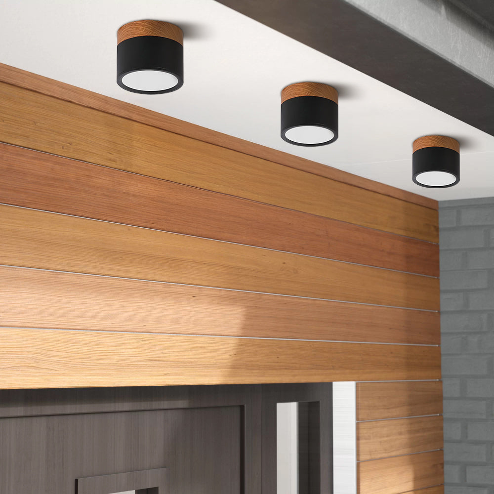 Ceiling Lamp with a Wooden Accent – product view