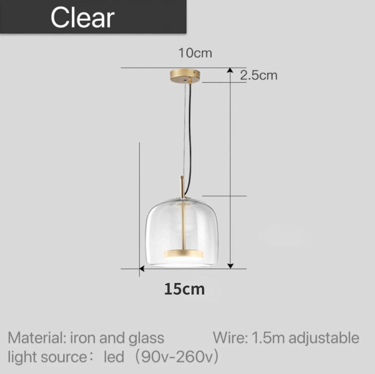 Nordic Glass Pendant Lamp – product view
