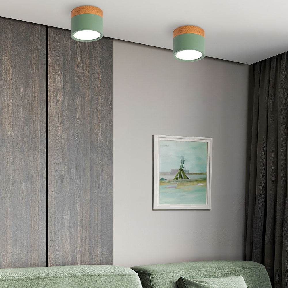 Ceiling Lamp with a Wooden Accent – product view