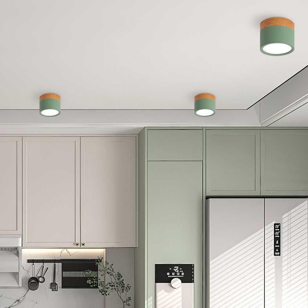 Ceiling Lamp with a Wooden Accent – product view