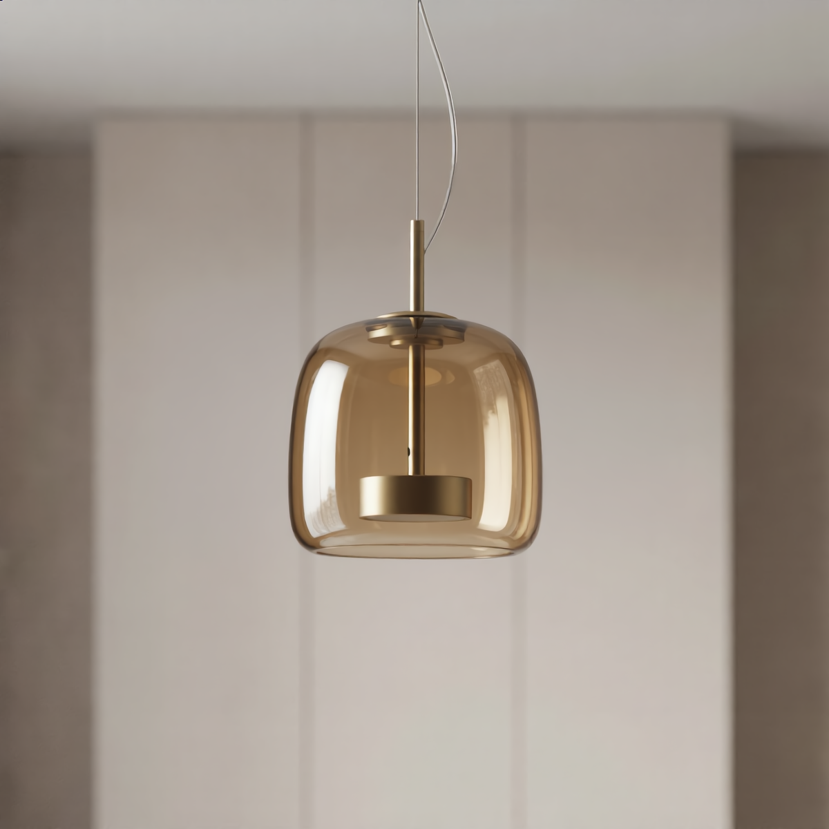 Nordic Glass Pendant Lamp – Light Amber