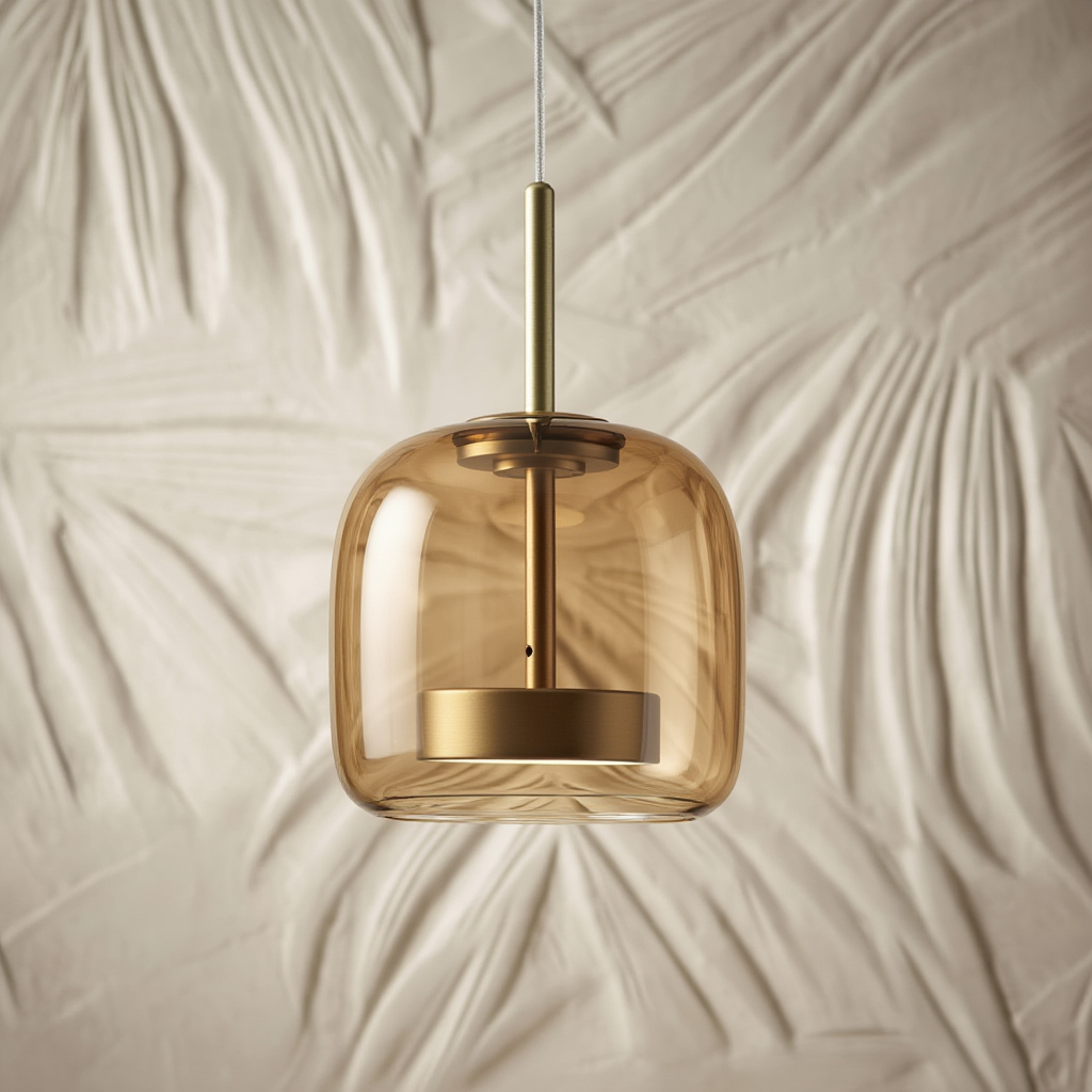 Nordic Glass Pendant Lamp – Light Amber