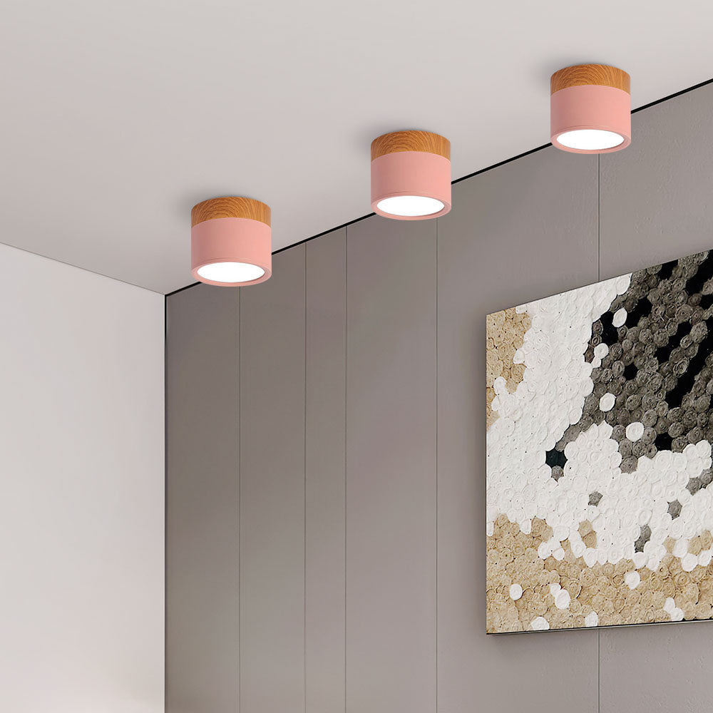 Ceiling Lamp with a Wooden Accent – product view
